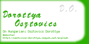 dorottya osztovics business card